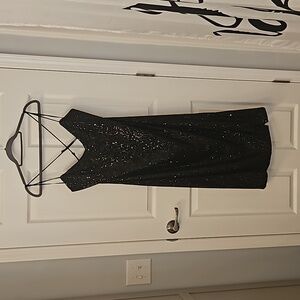 New with tags Black strappy sequin cocktail dress Banana Republic Size 12